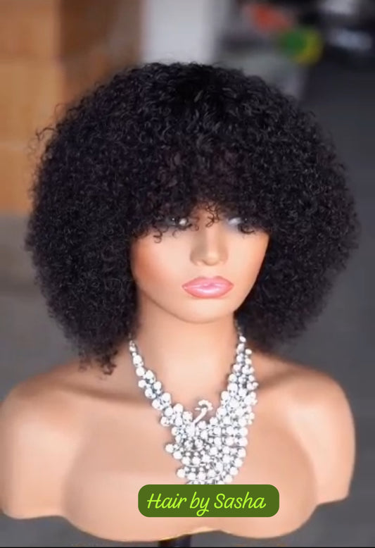 Pixie curl fringe
